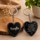 Personalized Black Acrylic Keychains for Birthdays