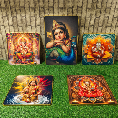 Gold Sleeve Hindu God Photo Frame