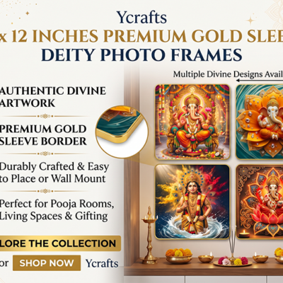 Gold Sleeve Hindu God Photo Frame